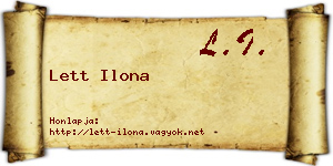 Lett Ilona névjegykártya