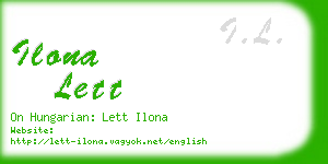 ilona lett business card